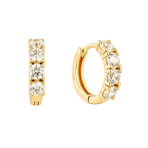 Adel Crystal Hoop Earrings