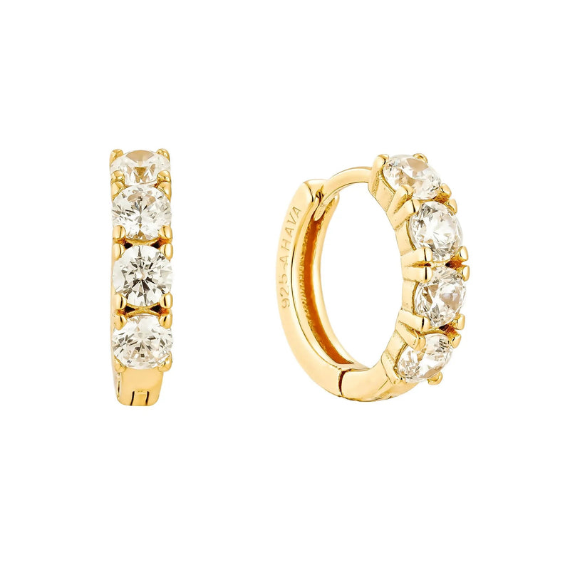 Adel Crystal Hoop Earrings