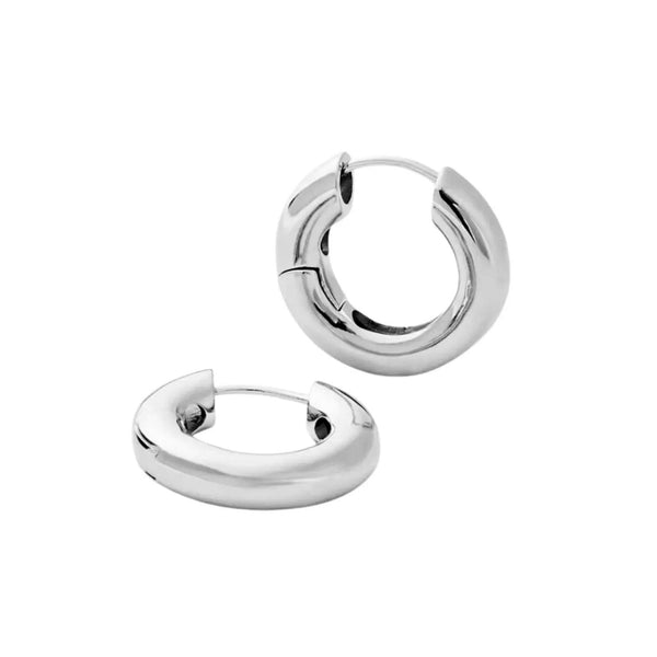 Bridget Silver Hoop Earrings