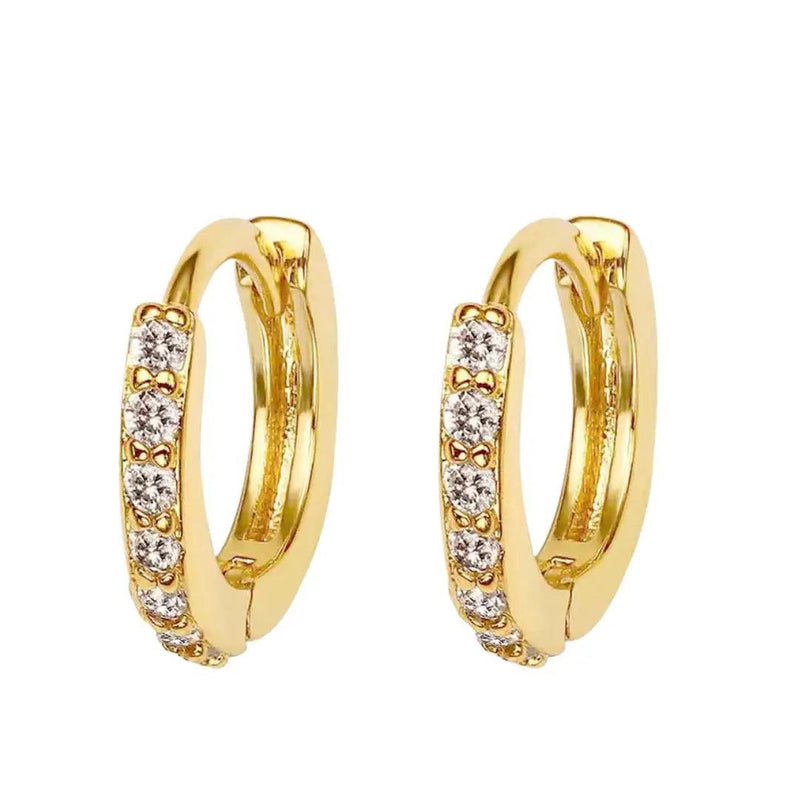Celia Crystal Huggie Hoops
