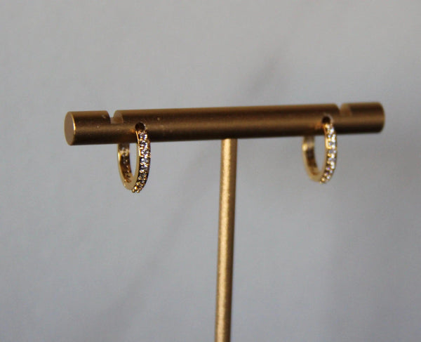 Celia Crystal Huggie Hoops