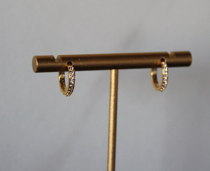 Celia Crystal Huggie Hoops
