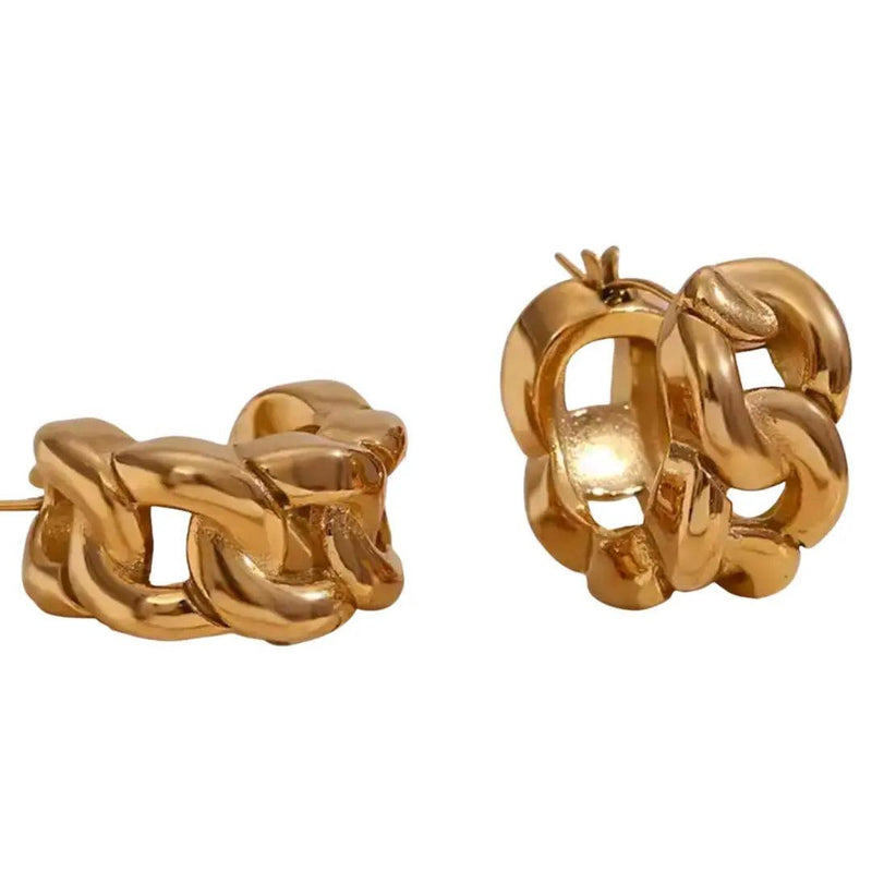Chunky Chain Hoop Earrings