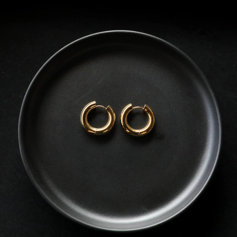 Classic Chunky Hoops - Gold