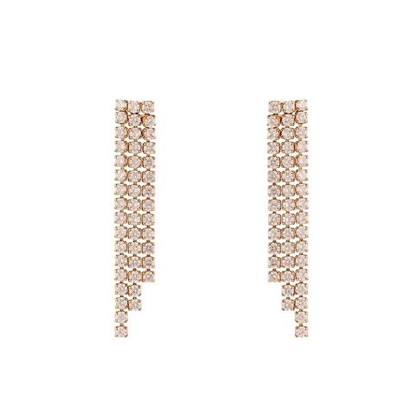Crystal Tassel Earrings