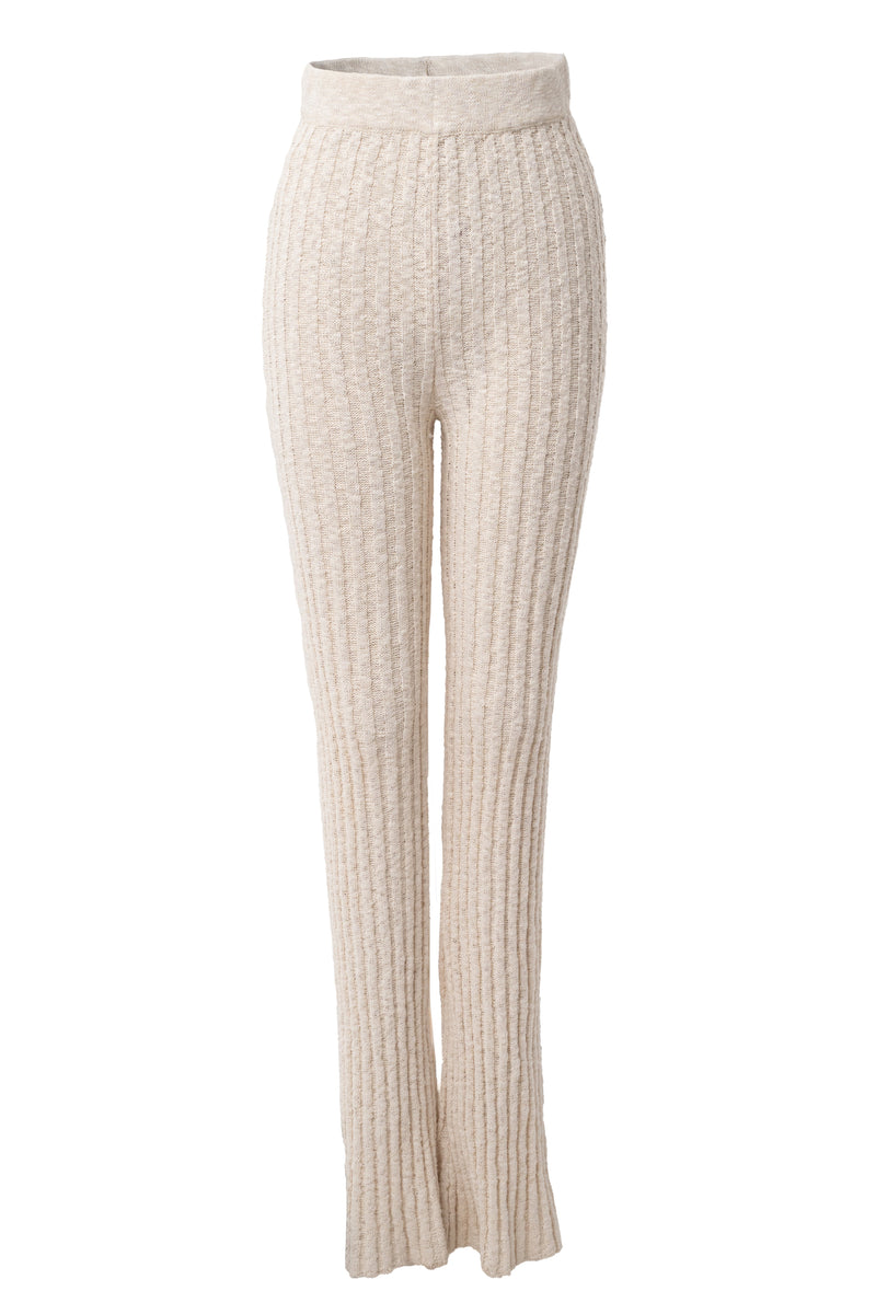 Ivory Lanah Knit Flare Pants