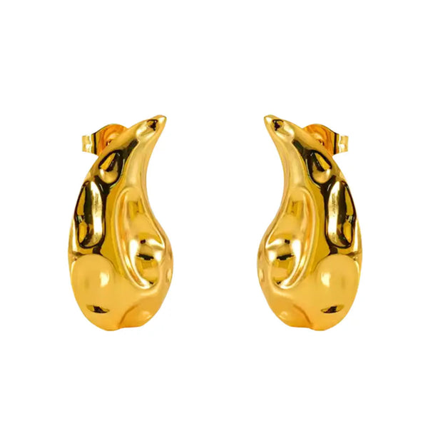 Golden Tear Drop Earrings