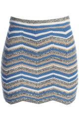 Blue Multi Pure Bliss Striped Mini Skirt