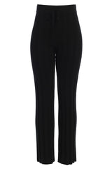 Black Darcey Ribbed Pants