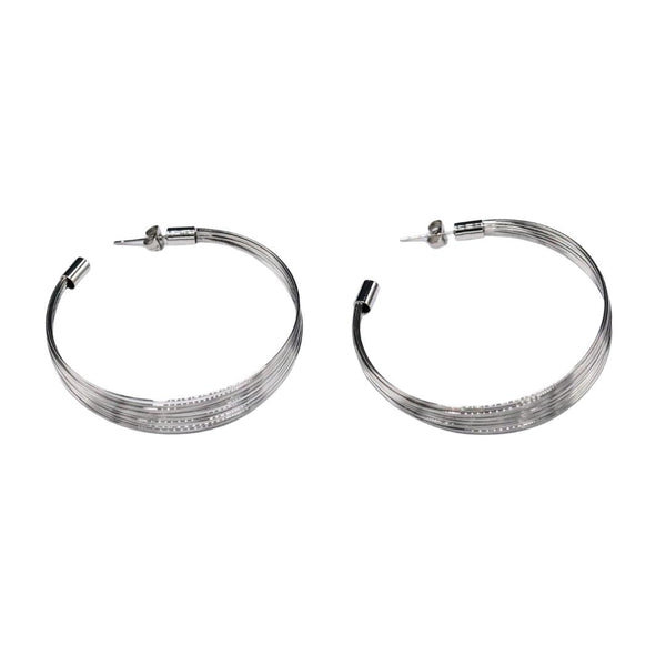 Intuition Hoop Earrings- Silver