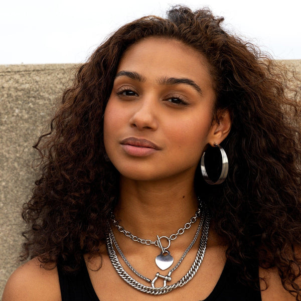 Intuition Hoop Earrings- Silver