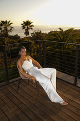 Champagne Deserae Satin Pants