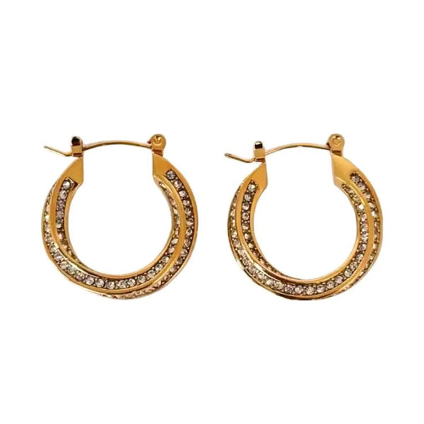 Midas Crystal Hoop Earrings