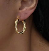 Midas Crystal Hoop Earrings