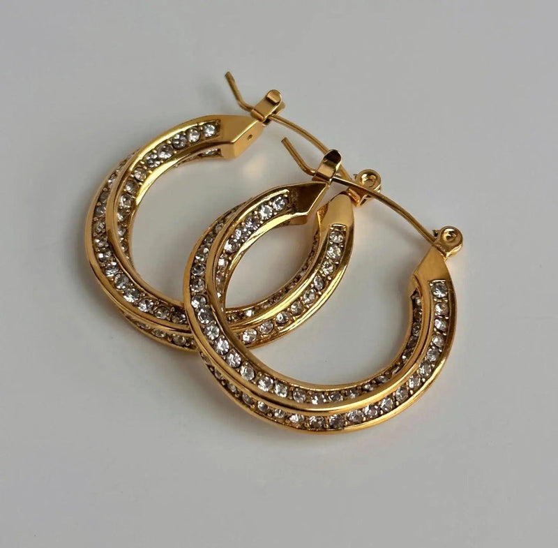 Midas Crystal Hoop Earrings