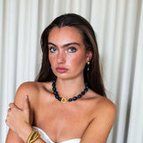 Navy Pearl Earrings