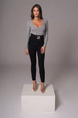 Black Golden Buckled Pants