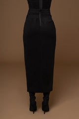 Black GISELE SLIT SKIRT