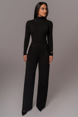 Black Classic High Rise Trousers