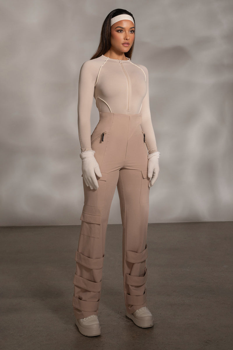 Tan Nyah Nylon Utility Pants