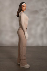 Tan Nyah Nylon Utility Pants