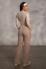 Tan Nyah Nylon Utility Pants