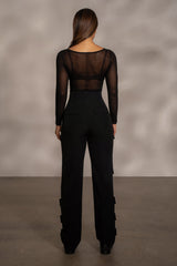 Black Nyah Nylon Utility Pants