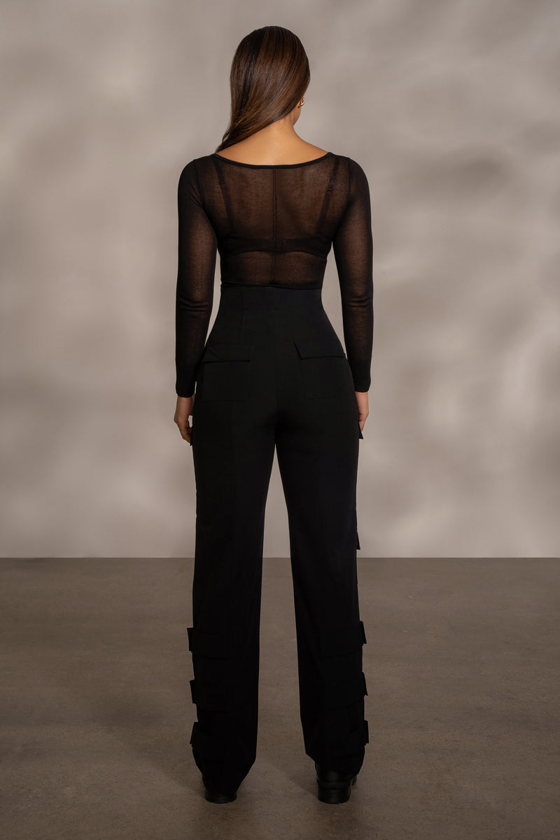 Black Nyah Nylon Utility Pants