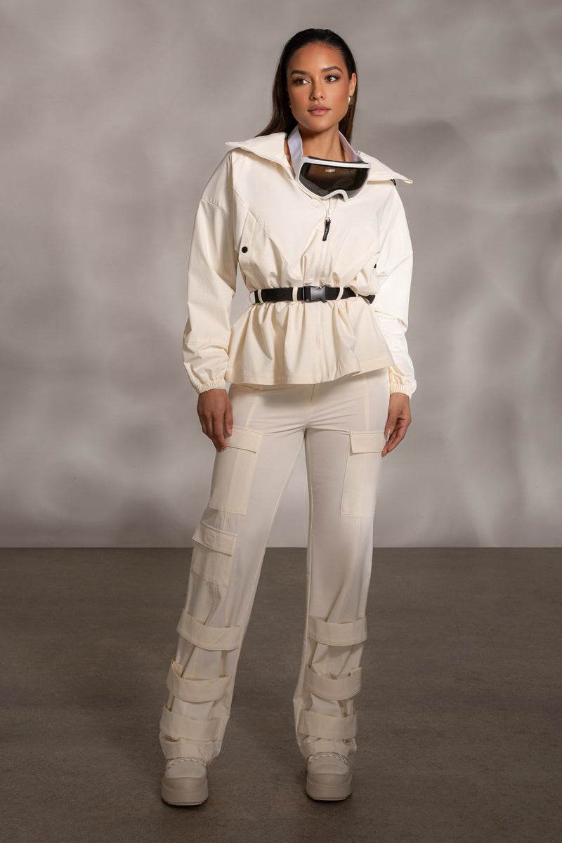 Buttercream Nyah Nylon Utility Pants