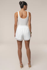 Ivory Velocity Nylon Shorts