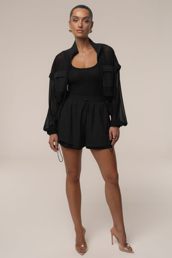Black Velocity Nylon Shorts