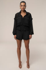 Black Velocity Nylon Shorts