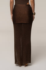 Bronze Hazel Metallic Wrap Skirt