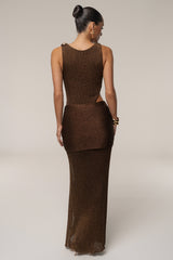 Bronze Hazel Metallic Wrap Skirt