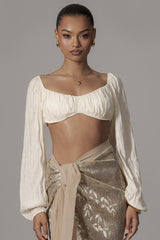 Gold Positano Printed Sarong Skirt