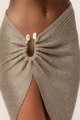 Gold Luminous Metallic Skirt