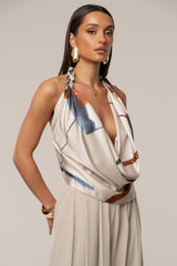 Beige Summer Ease Wide Leg Pants