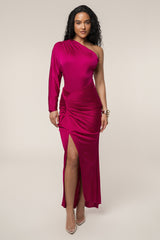 Berry Mira Drape Maxi Skirt