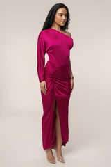 Berry Mira Drape Maxi Skirt