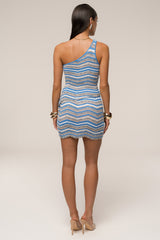 Blue Multi Pure Bliss Striped Mini Skirt