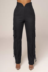 Black Better Half Linen Utility Pants