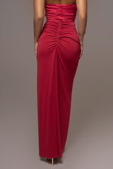 Red Tara Drape Skirt