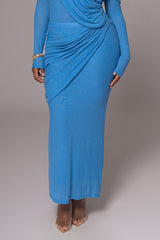 Blue Paradise Hills Maxi Skirt