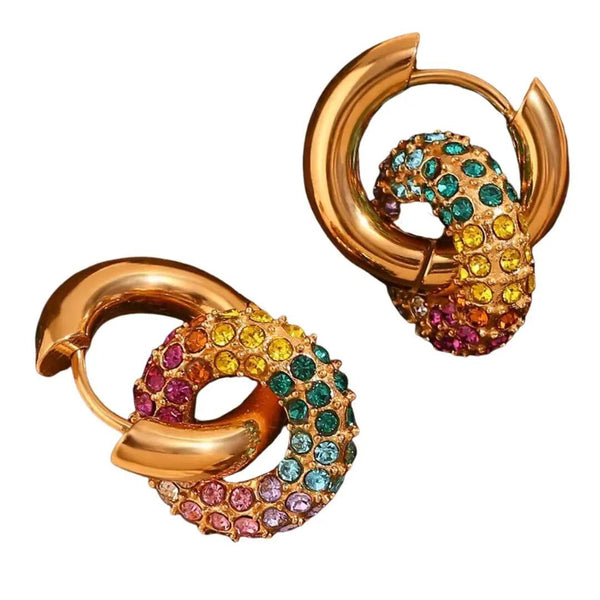 Pave Hoops - Colorful