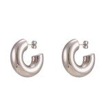 Rio Hoop Earrings - Silver