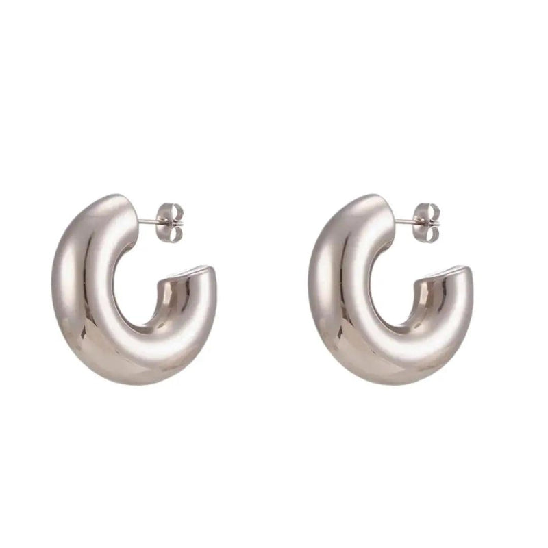 Rio Hoop Earrings - Silver