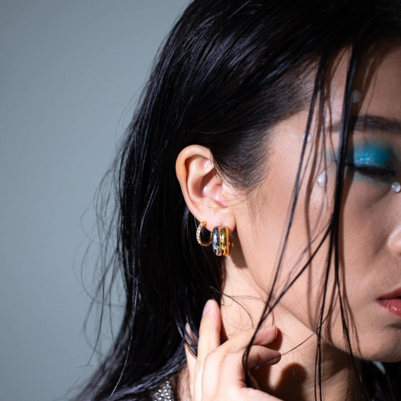 Sailor Crystal Cuff Hoops