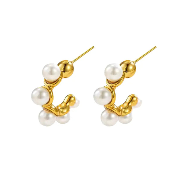 Sia Pearl Hoop Earrings
