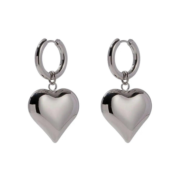 Silver Heart Earrings
