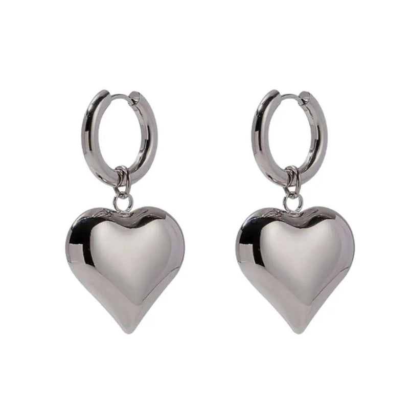 Silver Heart Earrings